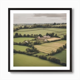 Aerial View Of Farmland 2 Art Print