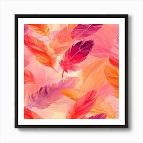 Colorful Feathers Art Print