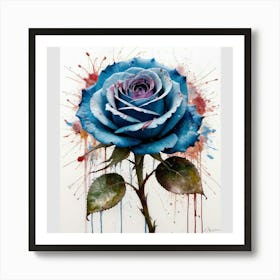 Blue Rose 4 Art Print