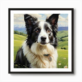 Border Collie Art Print