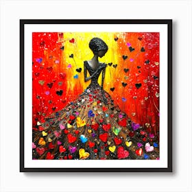 Valentines Day Dress -Valentines Art Art Print