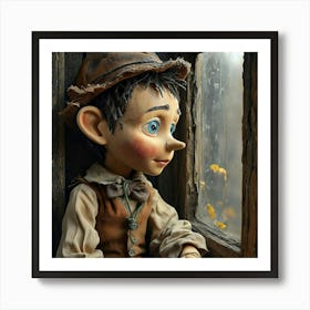 Boy In The Window Art Print