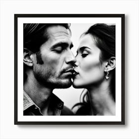 Kissing Couple 1 Art Print