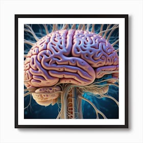 Brain 3d Illustration 3 Art Print