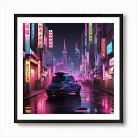 Neon City 5 Art Print