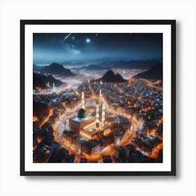 Islamic City At Night 5 Art Print