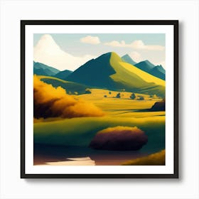 Landscape Painting 2 Art Print