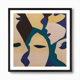 Abstract Facial Art Print