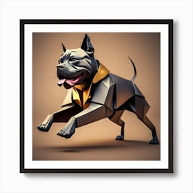 Origami Dog Art Print