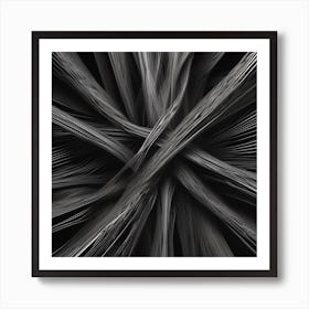 Abstract Black And White Painting Art Print