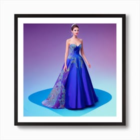 Blue Dress Art Print