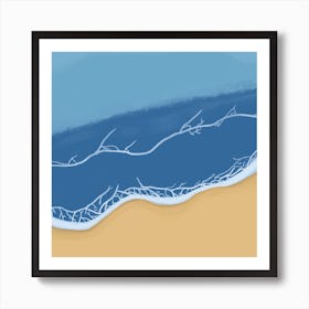 Sand And Waves Art Print