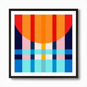 Geometric and colorful shapes 10 Art Print