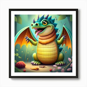 Dragon In The Forest Art Print