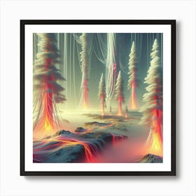 Forest Of Fire Art Print