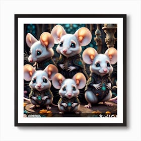 Family Of Mice 1 Art Print