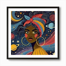 Halinara Celestial Portrait Art Print