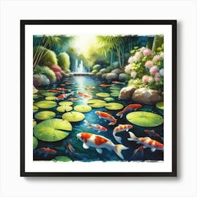 Koi Pond 1 Art Print