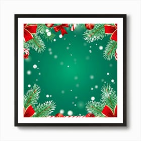 Fir Background Holiday Copy Space Happy Holiday Christmas Card New Year Topview Christmas Ba (13) Art Print