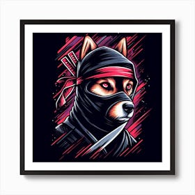 Ninja Dog 1 Art Print