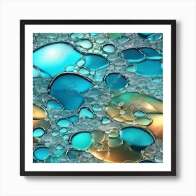 Abstract Water Droplet Pattern Art Print