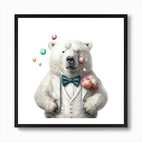 Ice Cream Bear Art Print