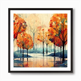 Autumn Trees 5 Art Print