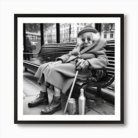 Old Lady In London Art Print