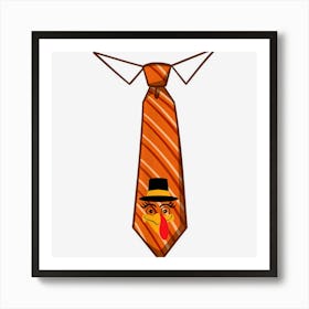 Funny Thanksgiving Tie Turkey Men Boys Kids Toddler Art Print