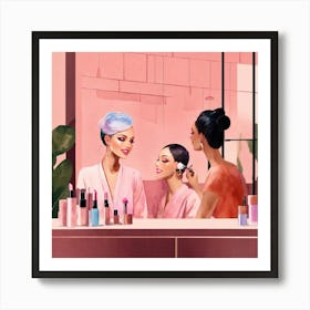 A Beautiful Makeup Artist Puts On Makeup A Beautif 2024 05 16t215848 Art Print