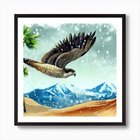 Eagle In The Desert Art Print