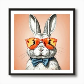 Rabbit In Sunglasses 8 Art Print