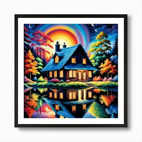 House By The Lake 4 Art Print