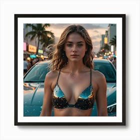 Girl In The Bikini Art Print