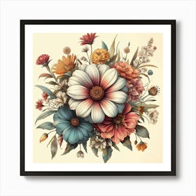 Bouquet Of Flowers 3 Art Print