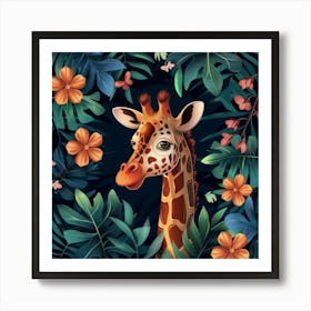 Jungle Giraffe (5) Art Print