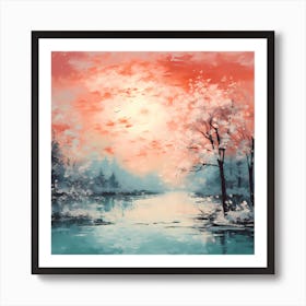 Christmas Pastel Monetique Art Print