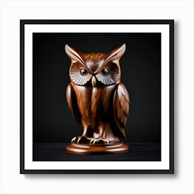 Owl Sculpture Art Print