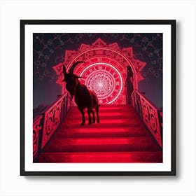 Astrology Of The Goat 1 Art Print