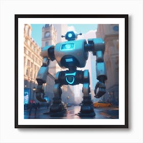 Robot In The City 59 Art Print