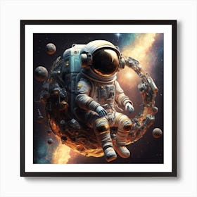 Astronaut In Space 17 Art Print