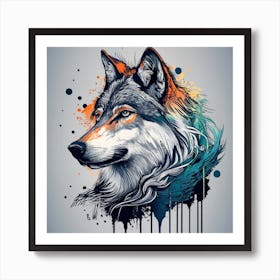 Vektor Create An Exquisite Ink Painting On White 3 Art Print