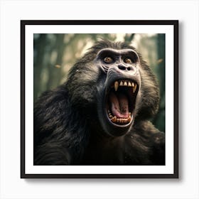 Ape In The Forest Art Print