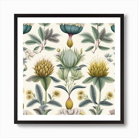 Floral Wallpaper Art Print