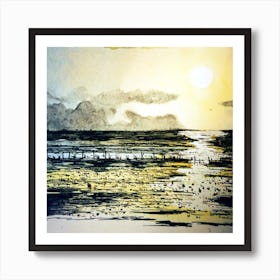 Sunset On The Beach Art Print