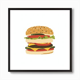 Burger Illustration Art Print