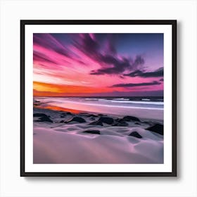 Sunset On The Beach 910 Art Print