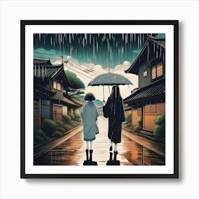 Rainy Day Umbrella Art Print