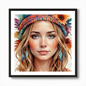 Bohemian Girl Art Print