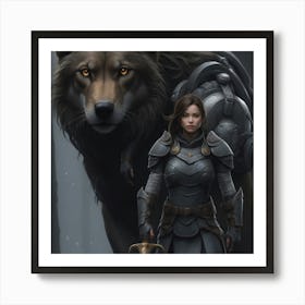 Wolf Warrior Art Print